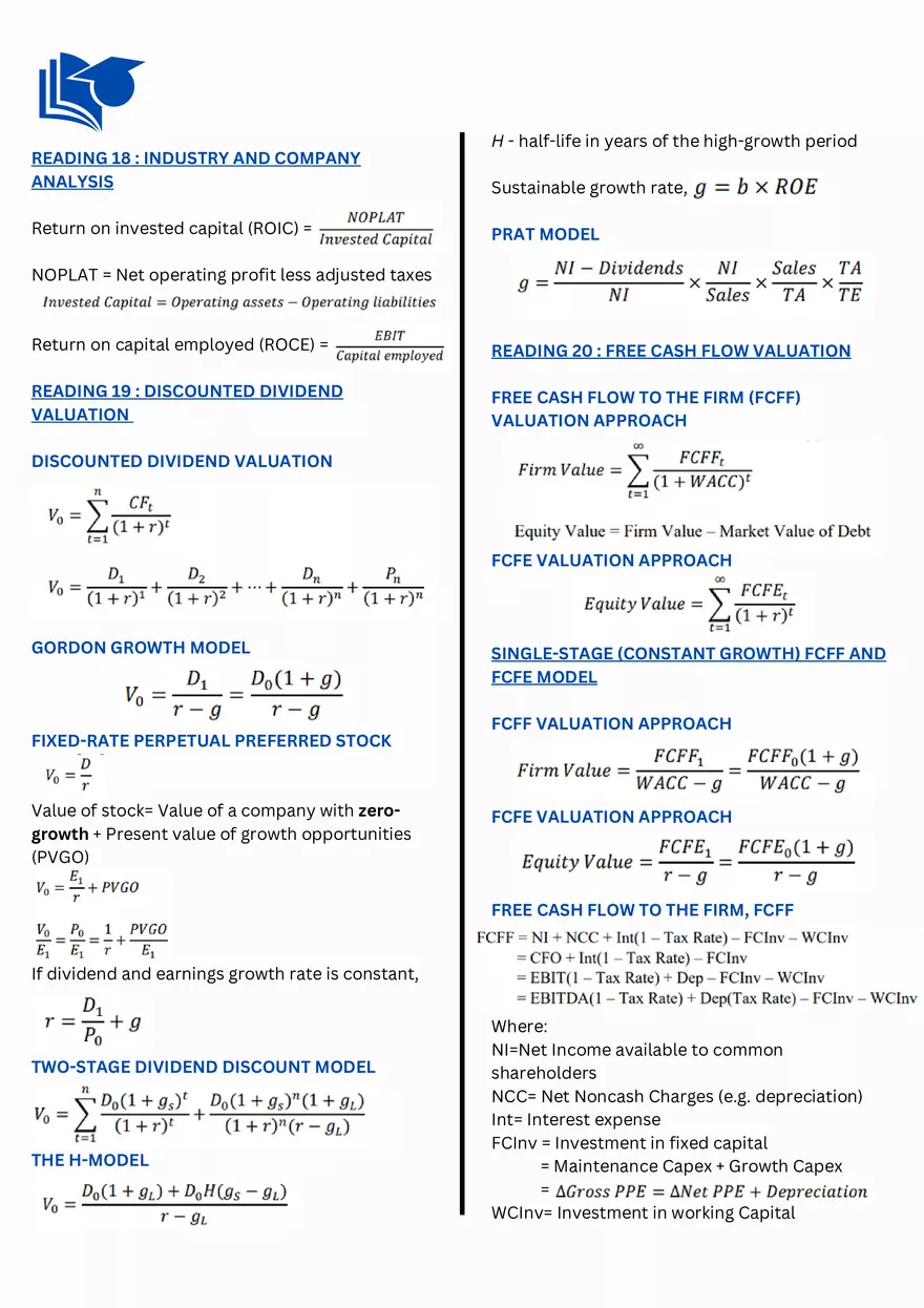 CFA Level 2: Education Quick Sheet - Page 4