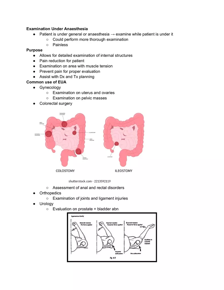 Examination Under Anaesthesia - Page 1