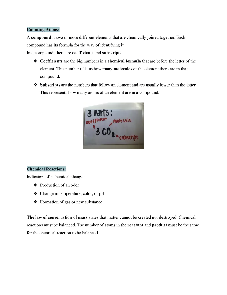 8th Grade Chemistry - Page 2