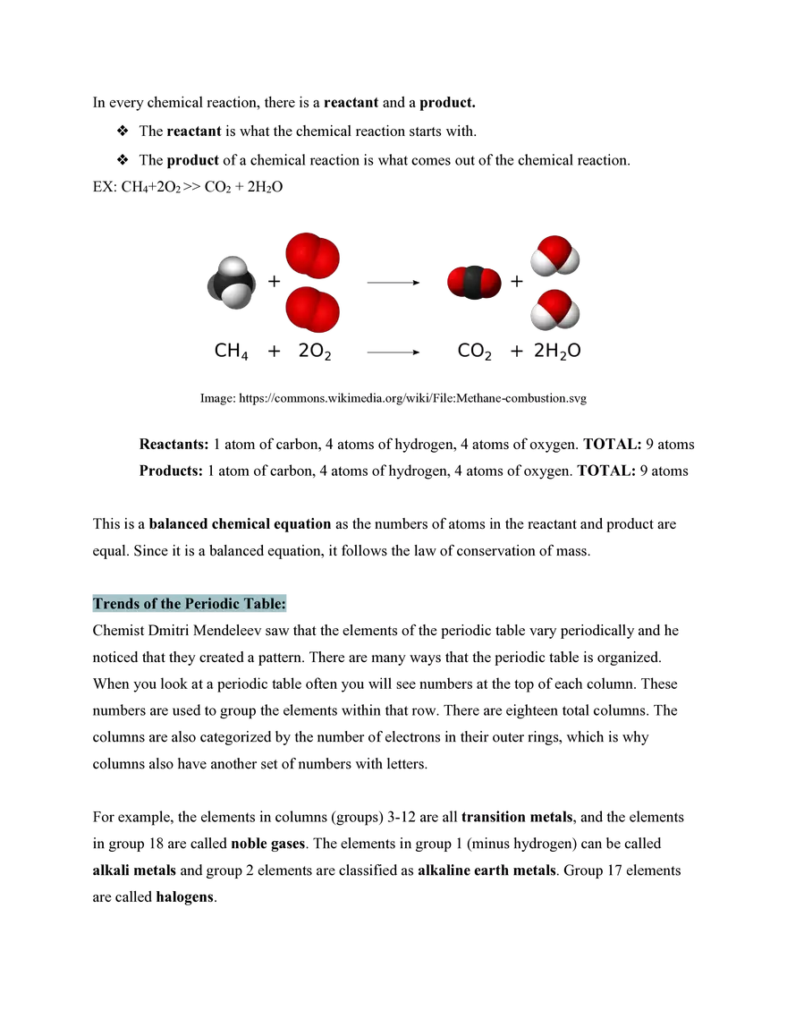 8th Grade Chemistry - Page 3