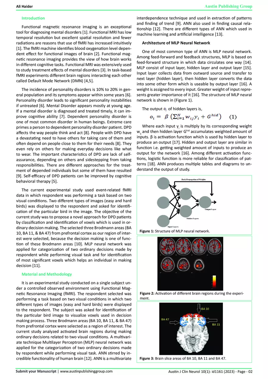 Dependent Personality Disorder: An Approach Based on fMRI - Page 2