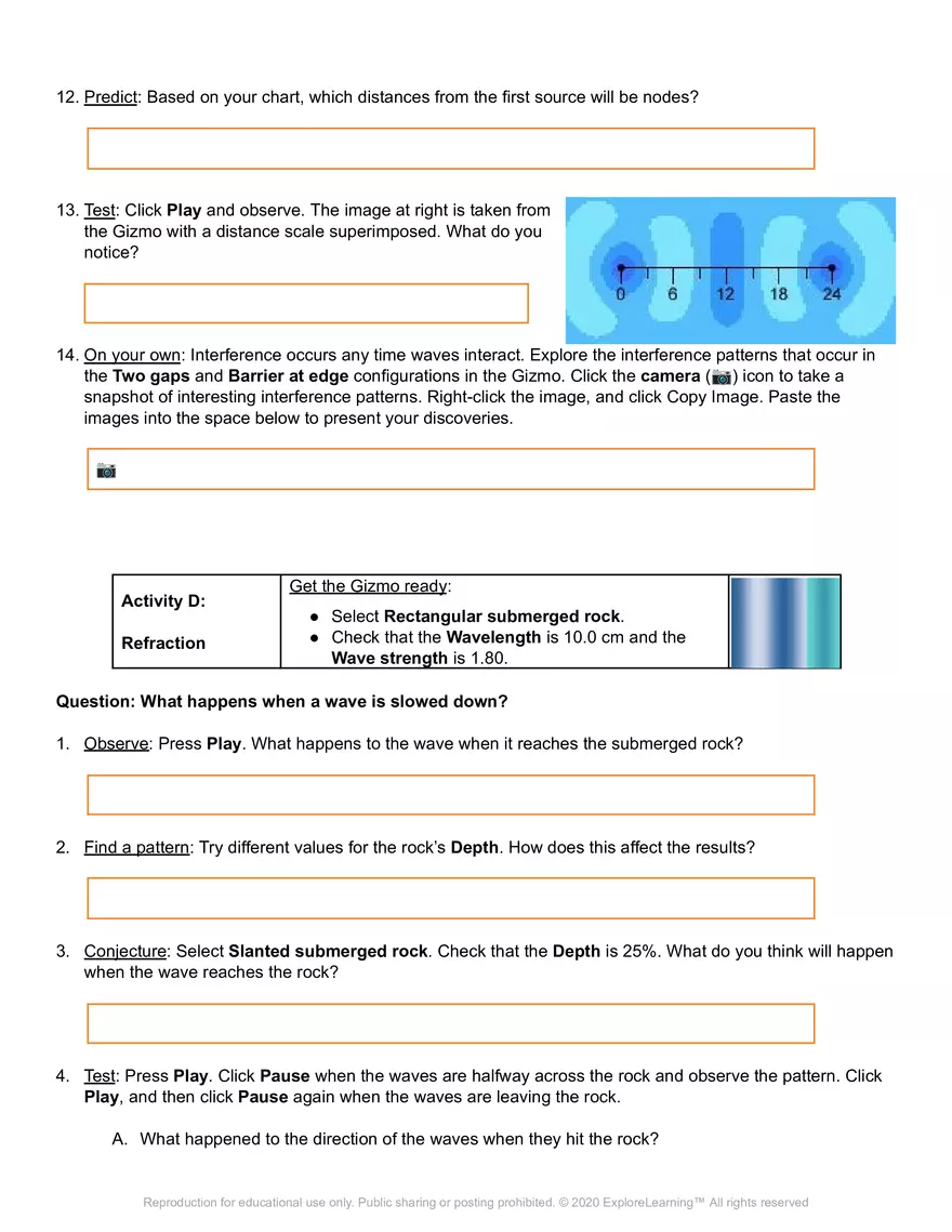 Student Exploration: Ripple Tank - Page 8