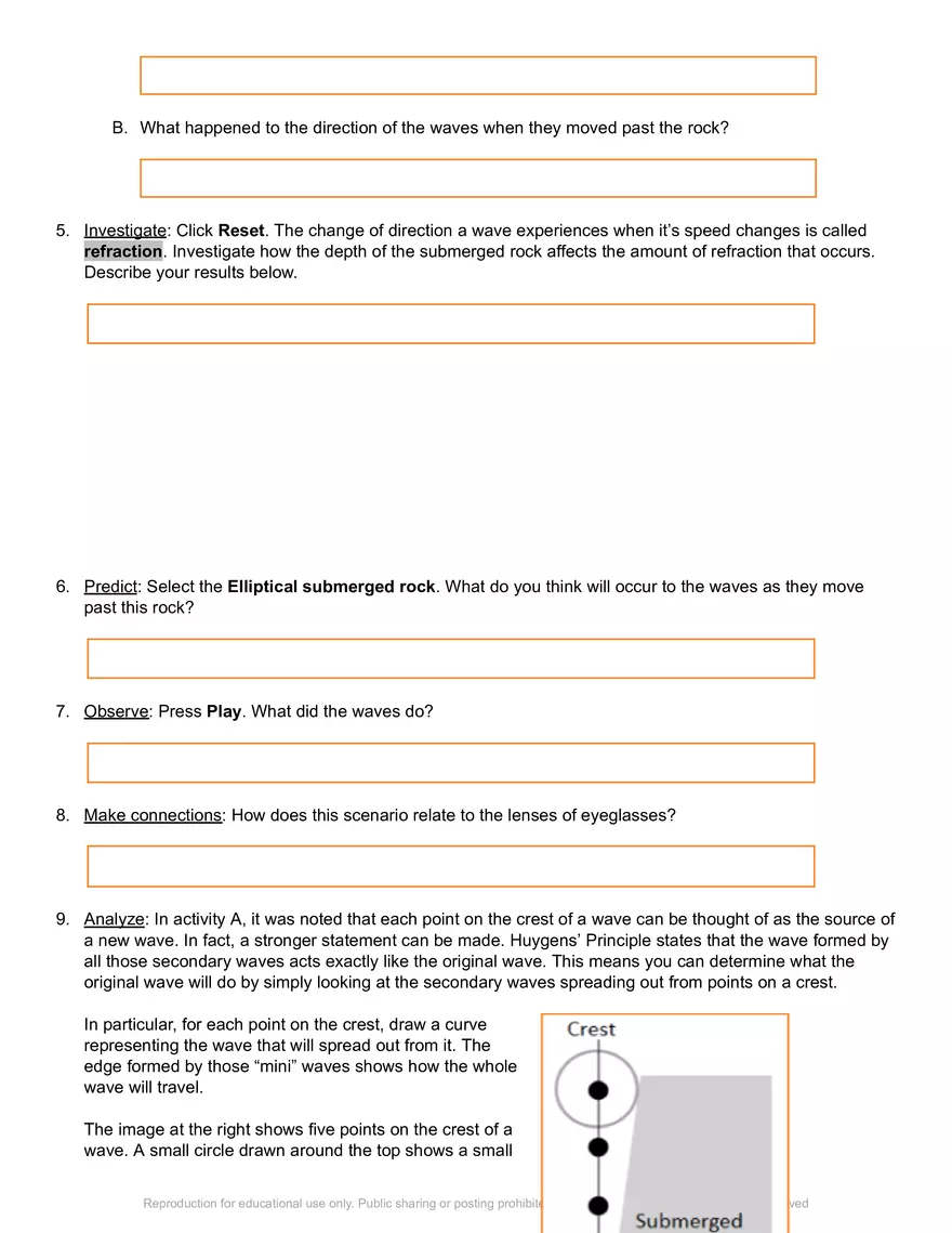 Student Exploration: Ripple Tank - Page 9