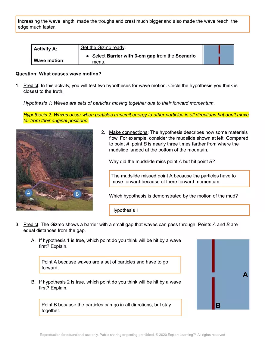 Student Exploration: Ripple Tank - Page 2