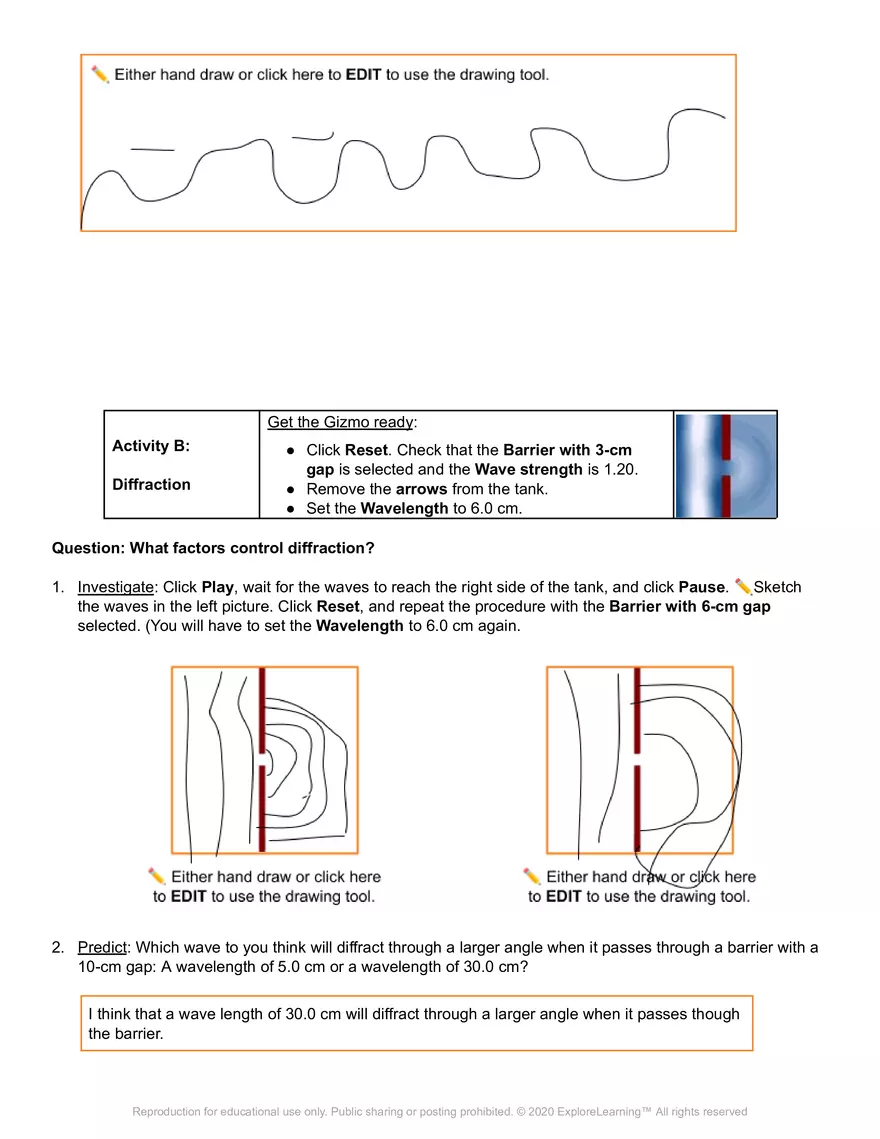 Student Exploration: Ripple Tank - Page 4