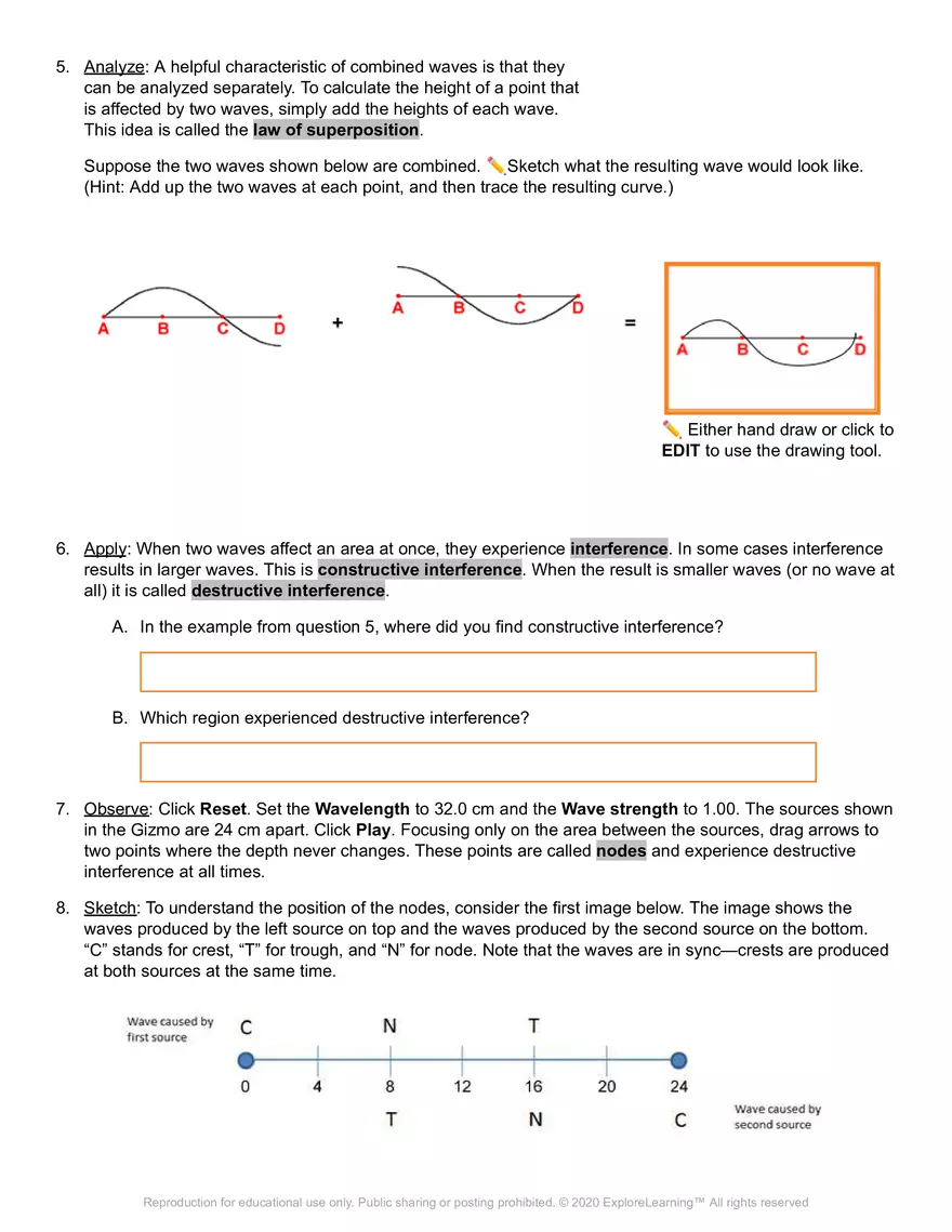 Student Exploration: Ripple Tank - Page 6