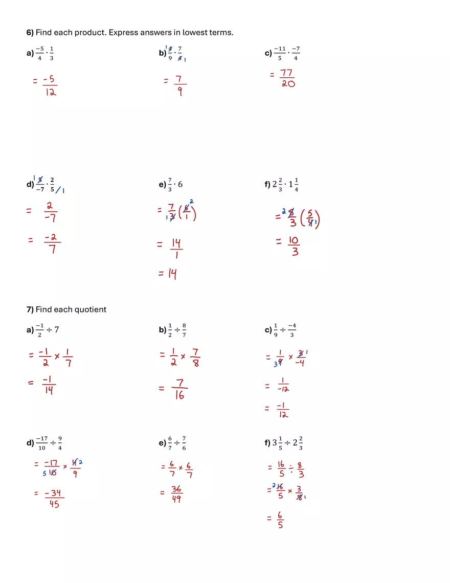 Worksheet 2 - Fractions - Page 3