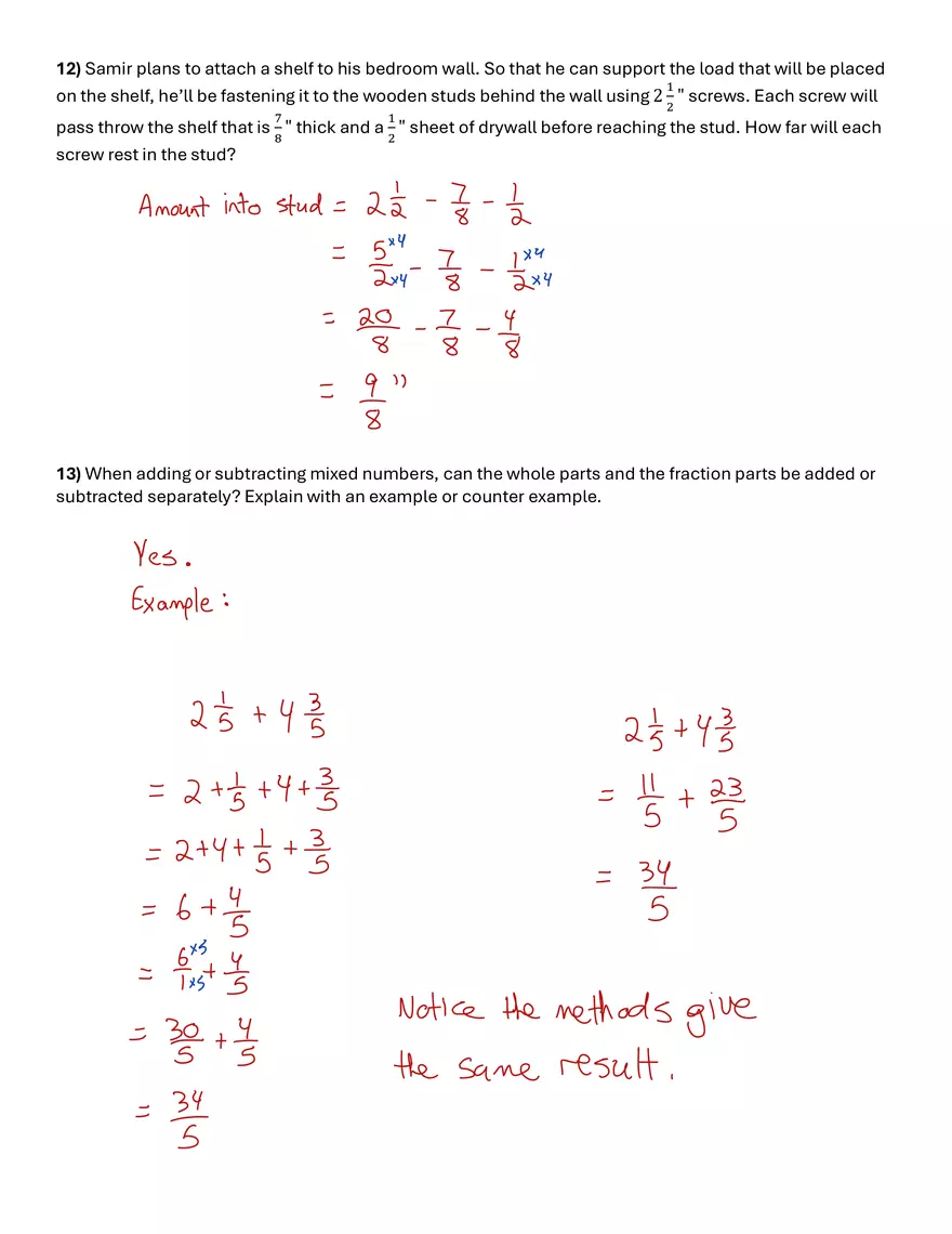 Worksheet 2 - Fractions - Page 5