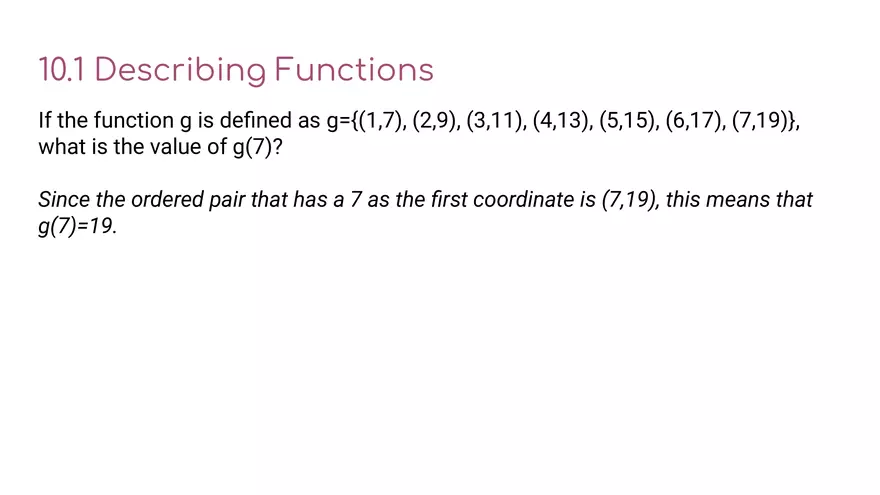 Functions 10.1 Describing Functions - Page 4