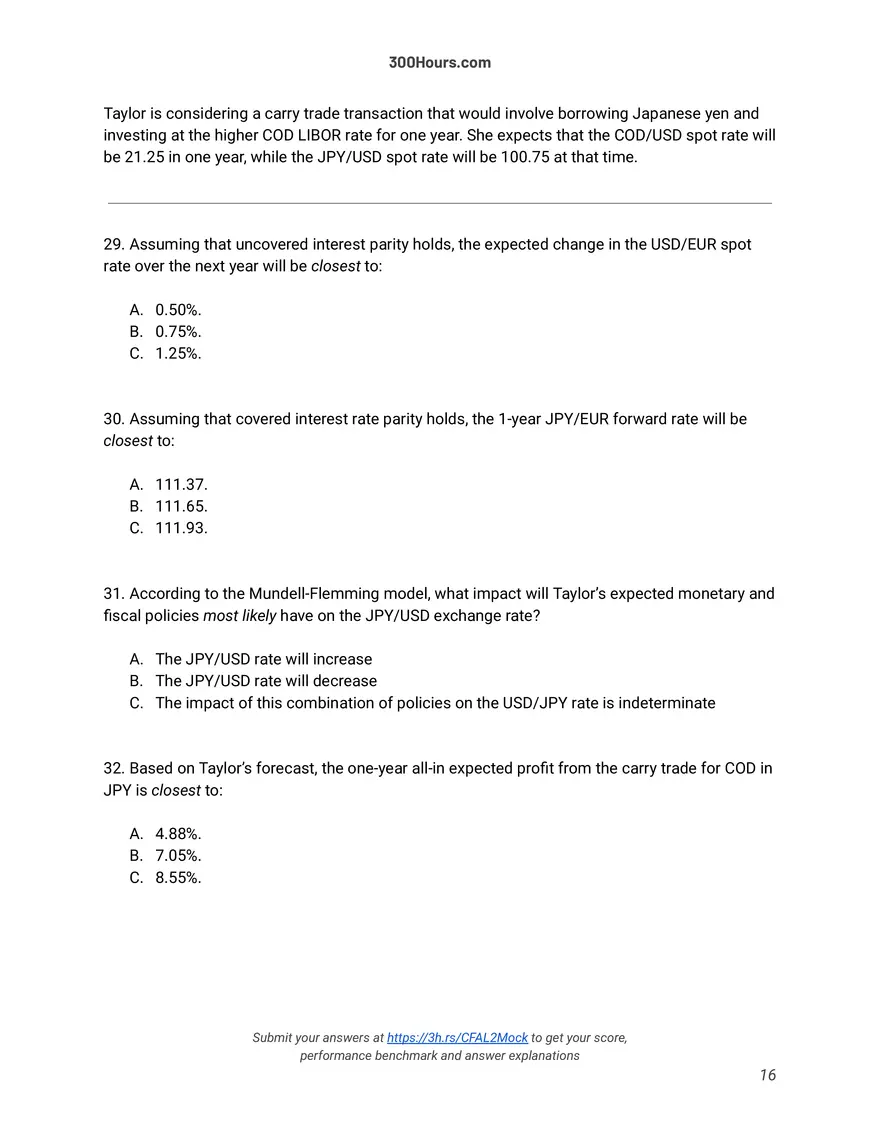 CFA Level 2 Mock Exam - Page 8