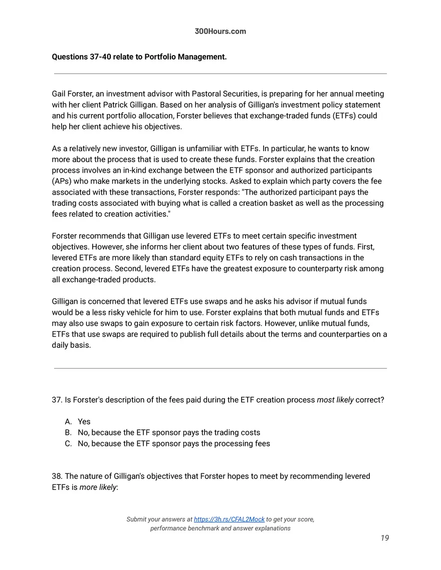 CFA Level 2 Mock Exam - Page 11