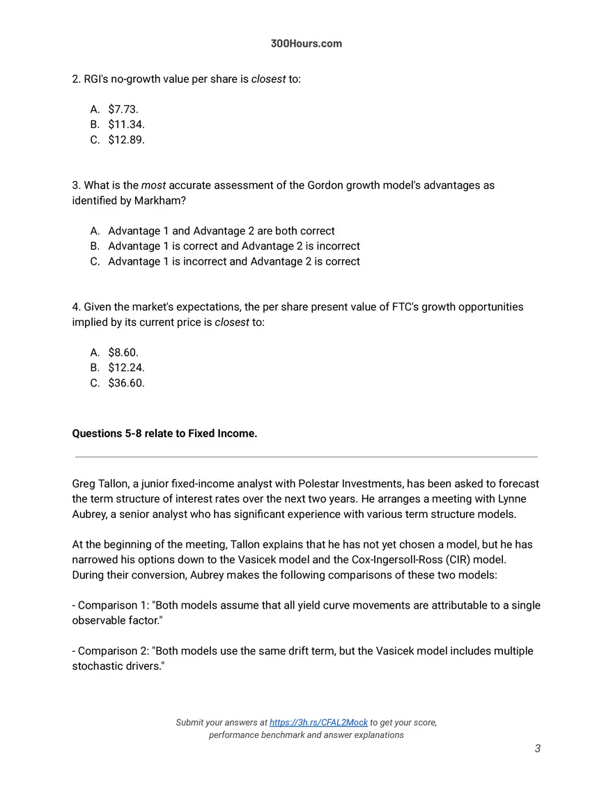 CFA Level 2 Mock Exam - Page 13