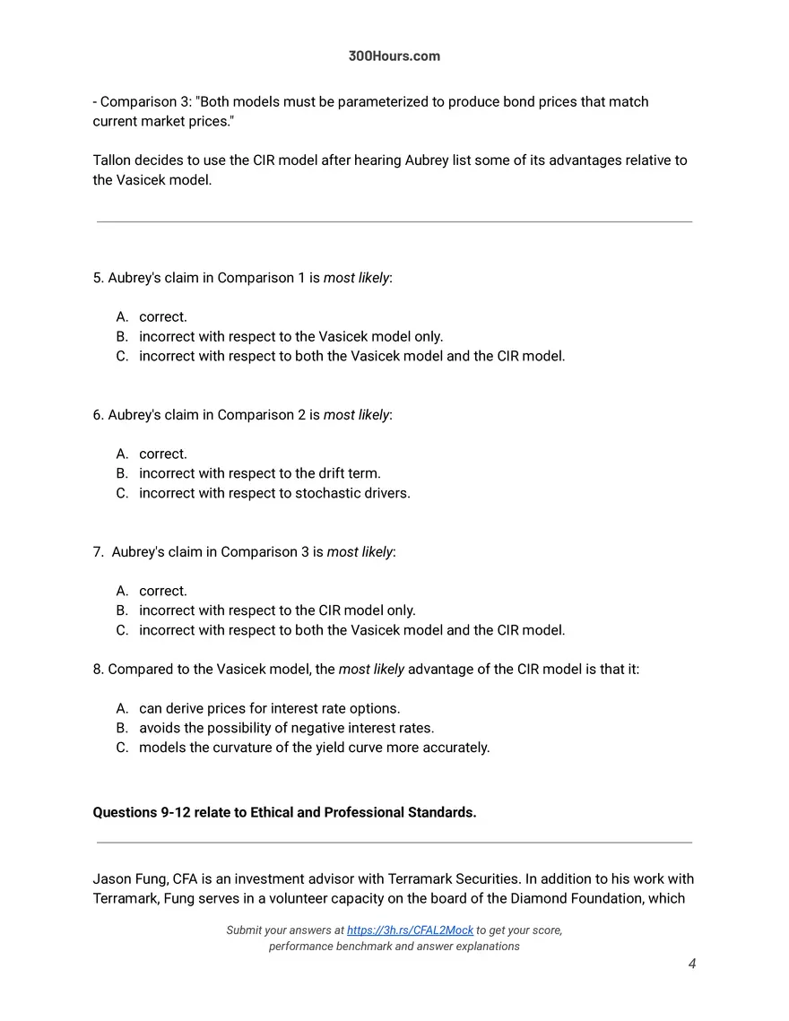 CFA Level 2 Mock Exam - Page 16