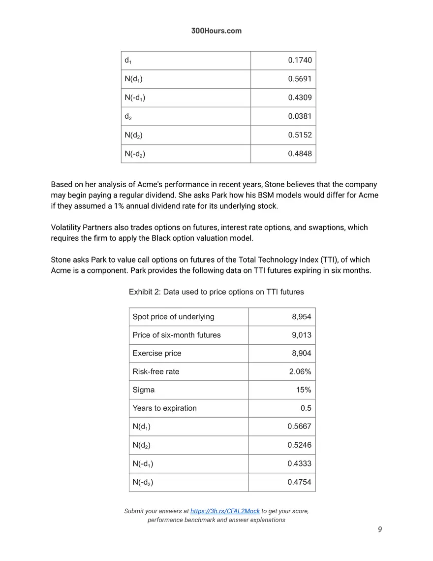CFA Level 2 Mock Exam - Page 21