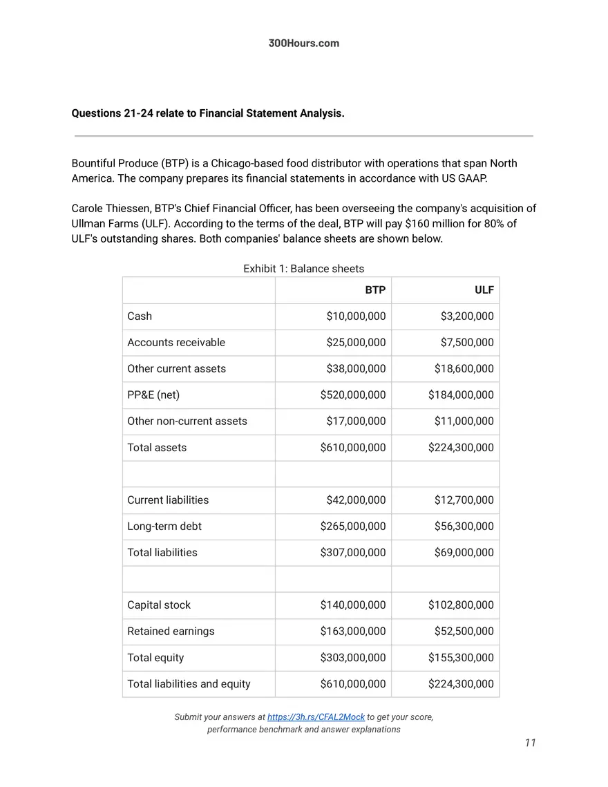CFA Level 2 Mock Exam - Page 3