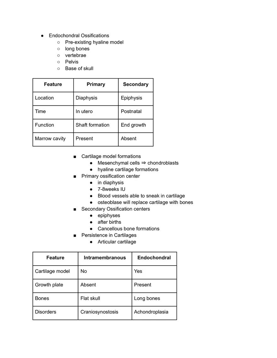 Ossifications Lecture Note - Page 2