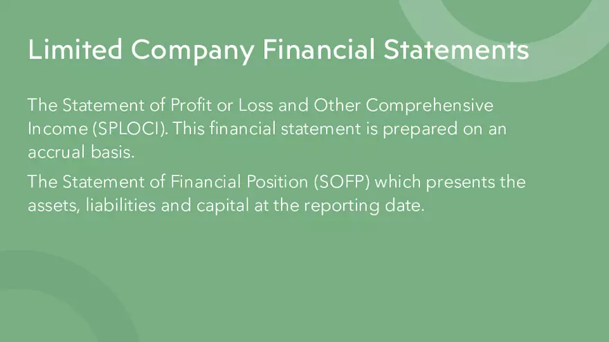 Financial Statements - Sole Trader vs Limited Company - Page 7