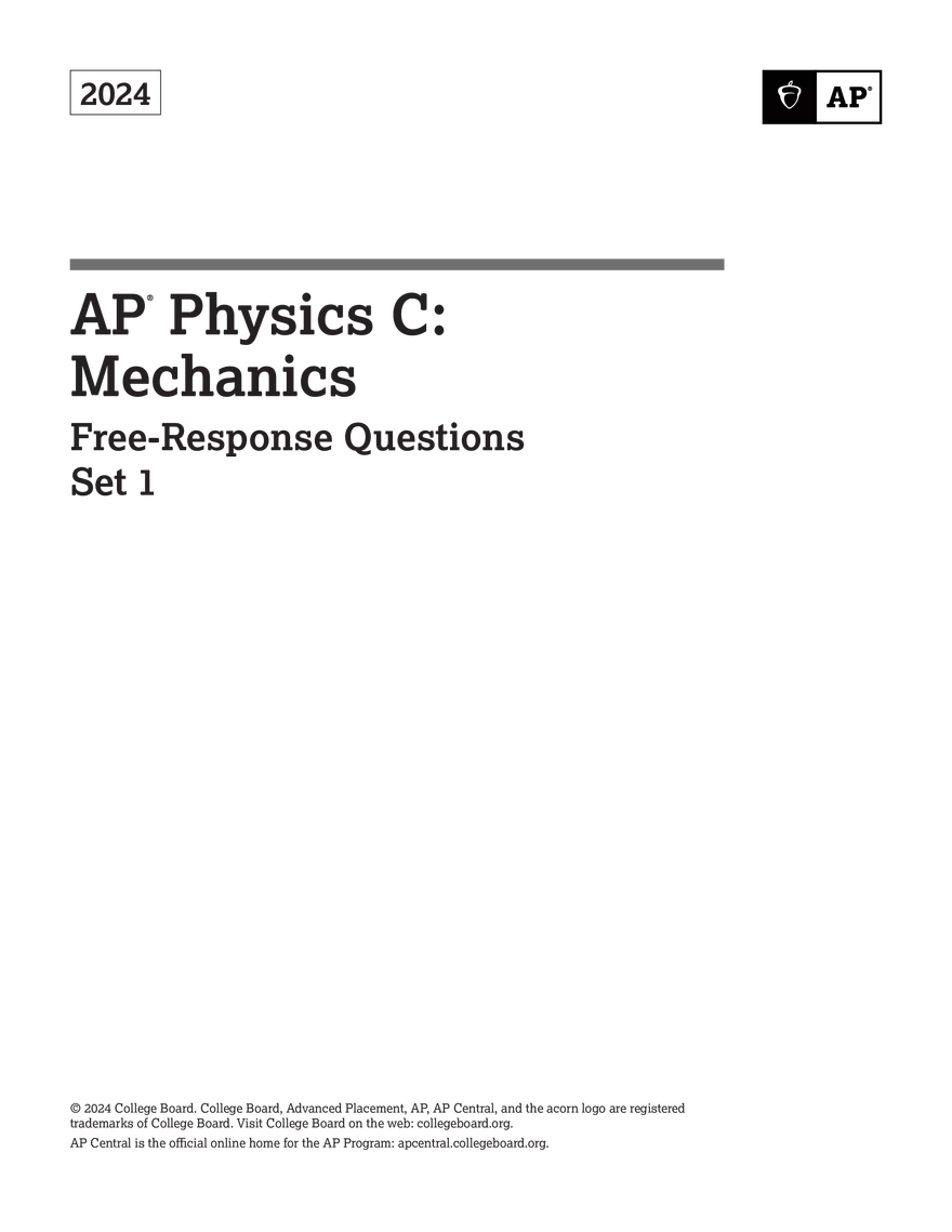 AP-24 Physics Mech Set 1 - Page 1