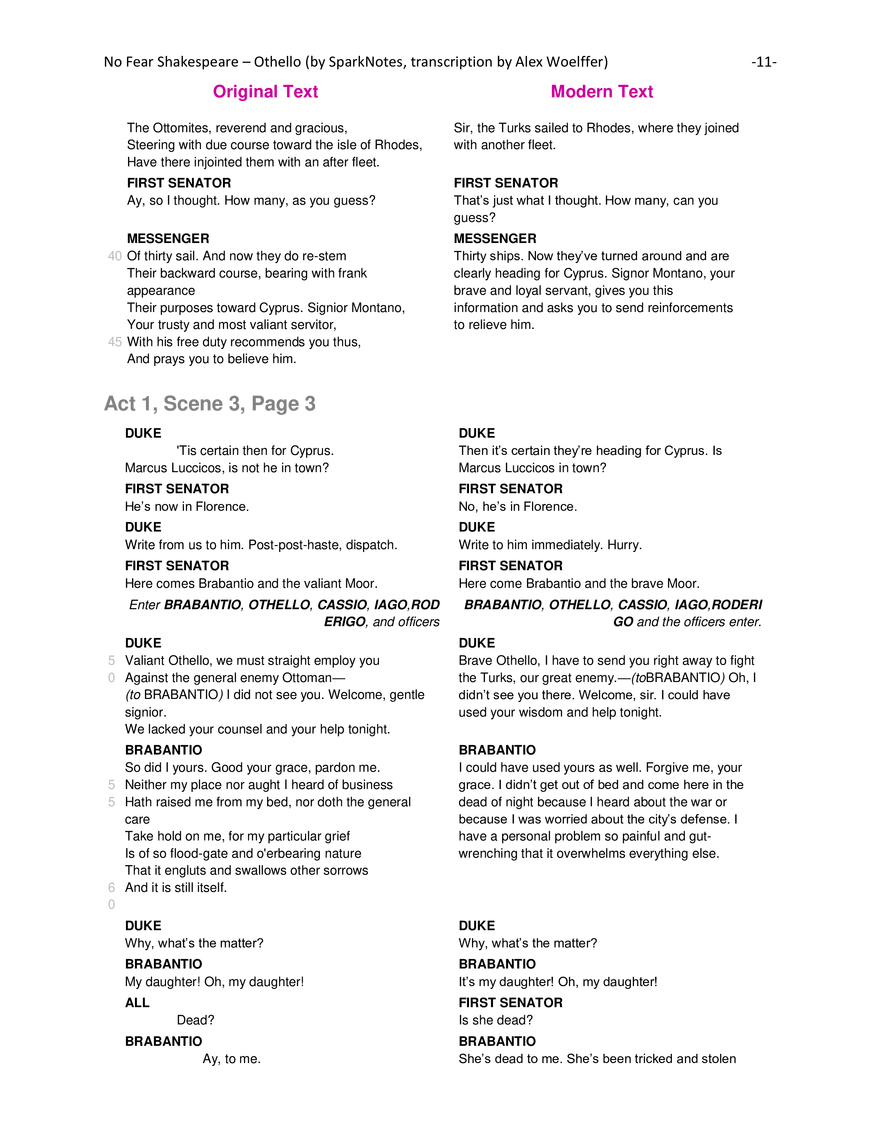 Othello Modern Translation - Page 3