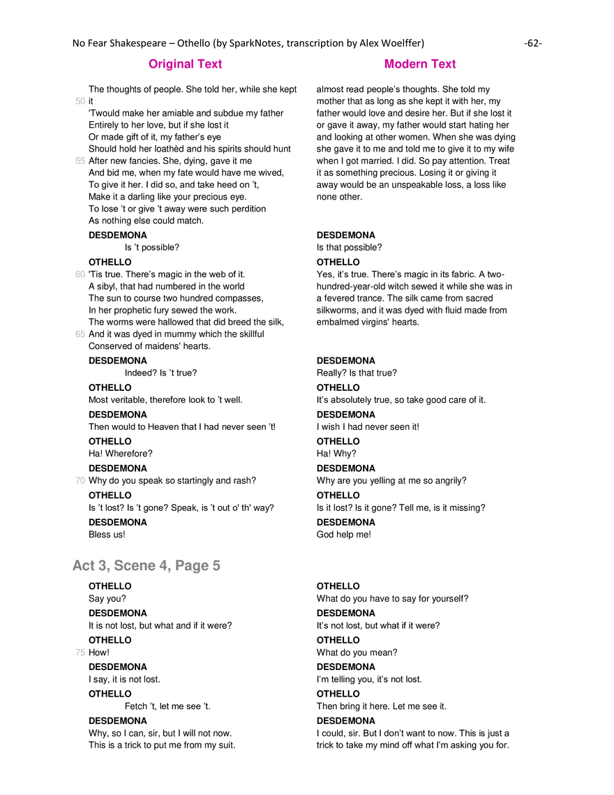 Othello Modern Translation - Page 67