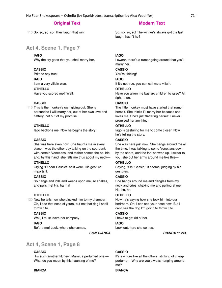 Othello Modern Translation - Page 77