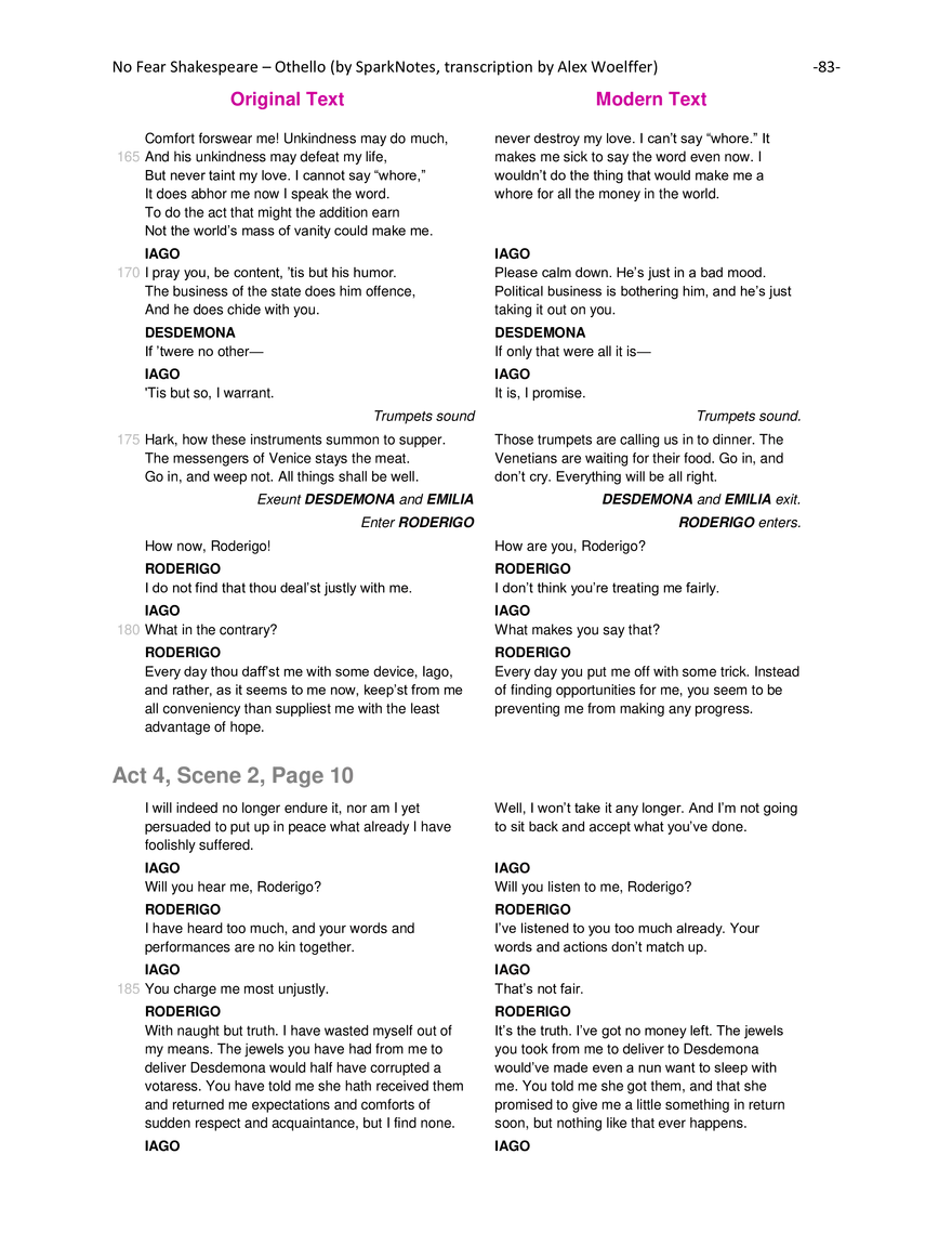 Othello Modern Translation - Page 90