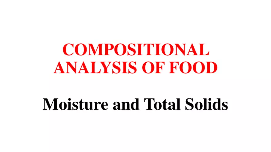 Food Analysis Introduction - Page 33