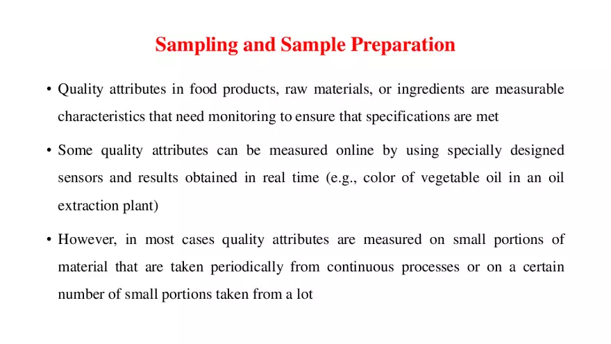 Food Analysis Introduction - Page 6