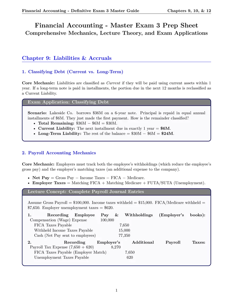 Financial Accounting - Definitive Exam 3 Master Guide - Page 1