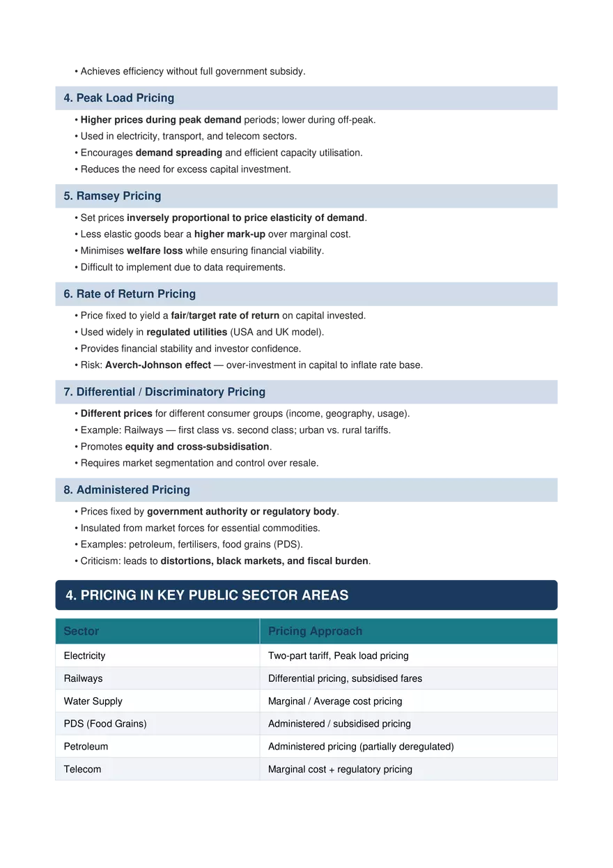 Pricing Policy In Public Sector - Page 2