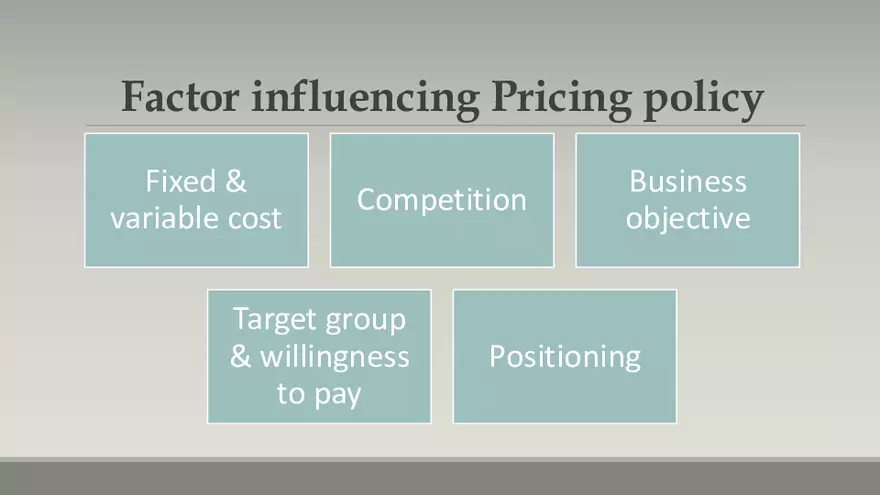 Pricing Policy and Strategies - Page 11