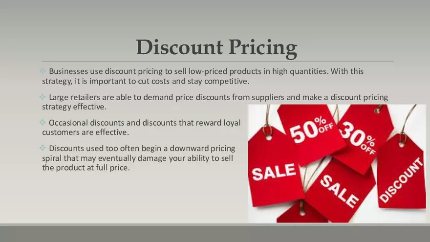 Pricing Policy and Strategies - Page 5