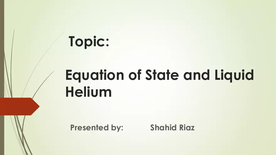 Equation of State and Liquid Helium - Page 1