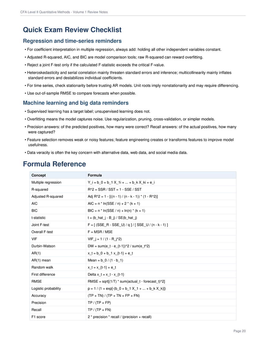 CFA Level II Quantitative Methods - Page 12