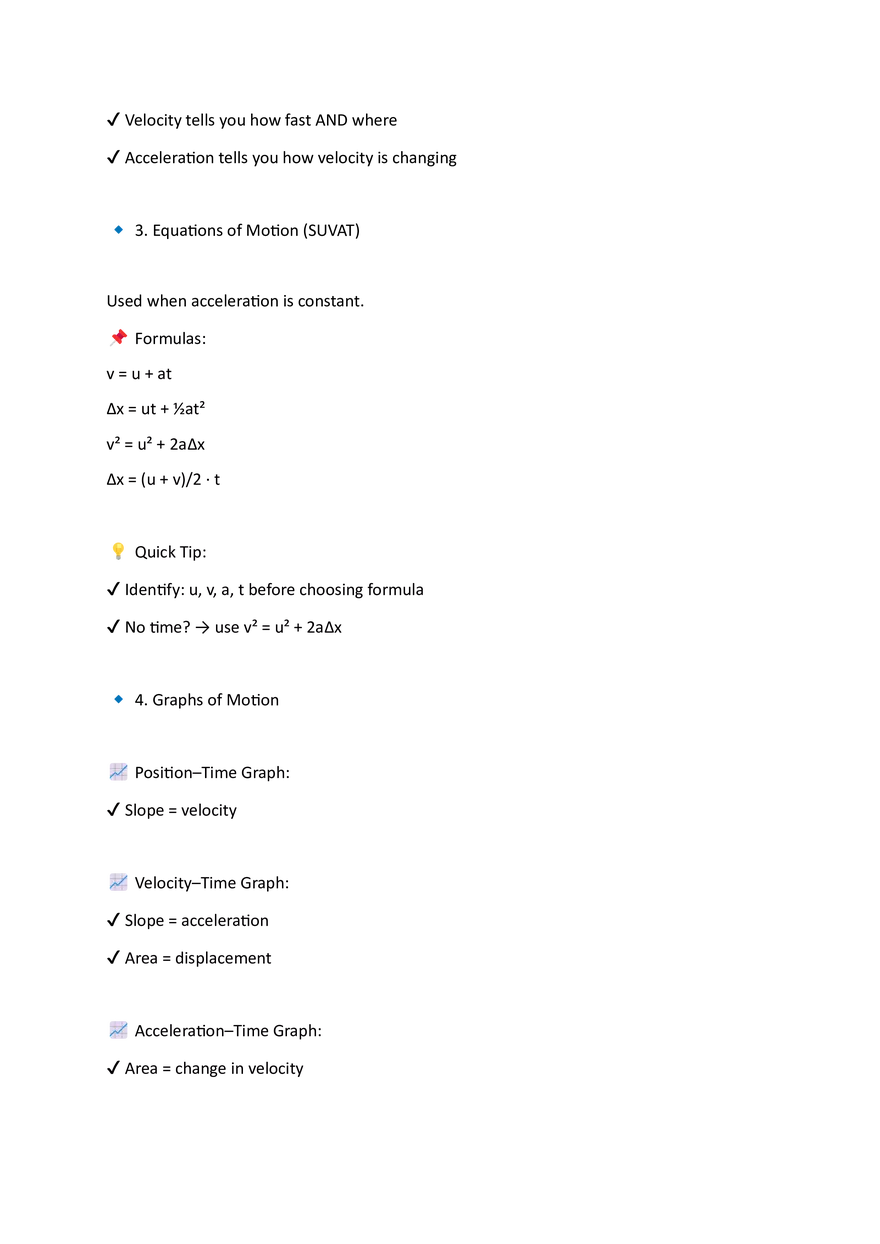 Physics Cheatsheet - Page 2