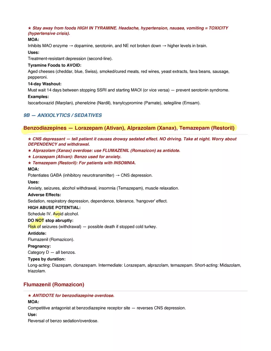 Final Exam Study Guide - Pharmacology - Page 8