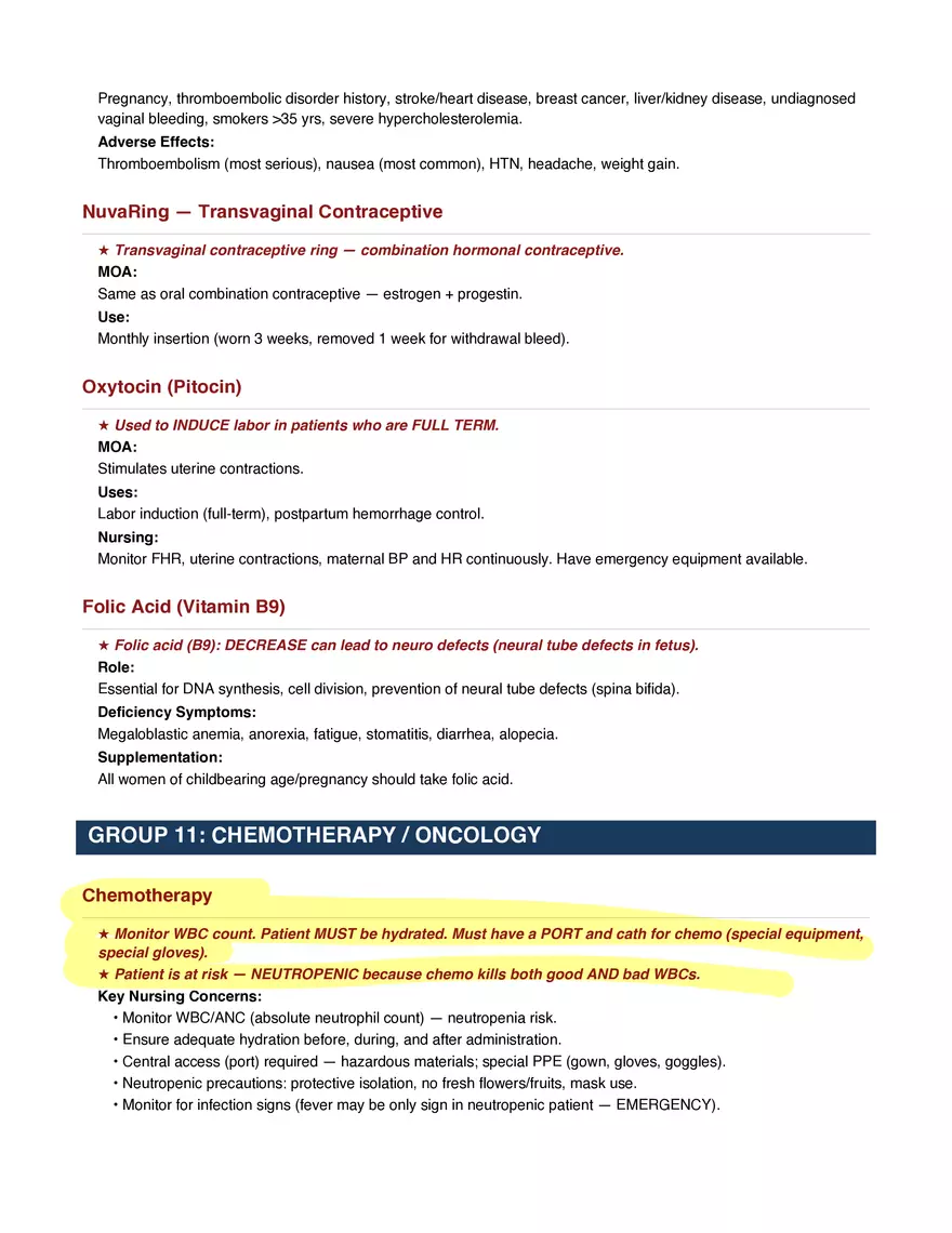 Final Exam Study Guide - Pharmacology - Page 11