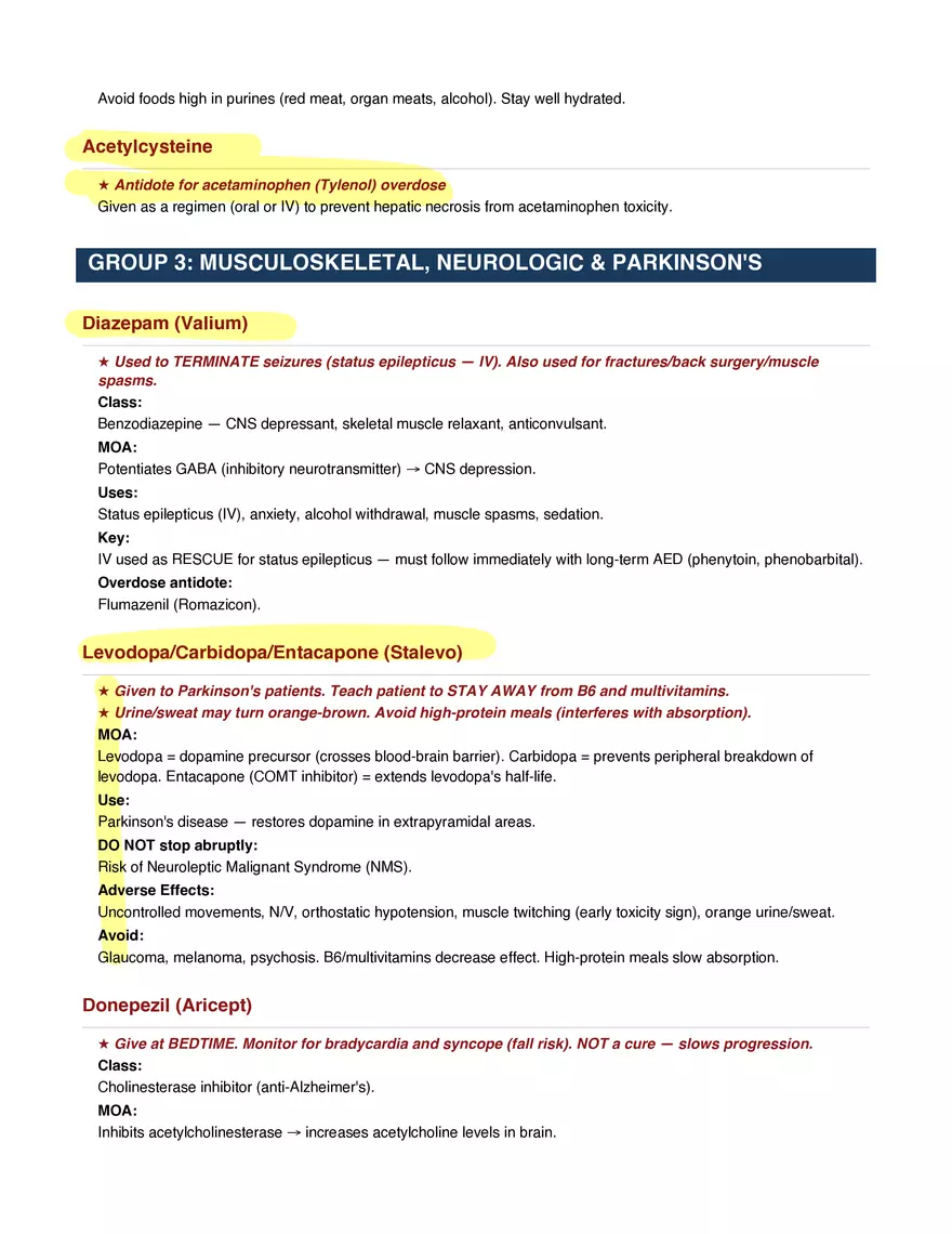 Final Exam Study Guide - Pharmacology - Page 16