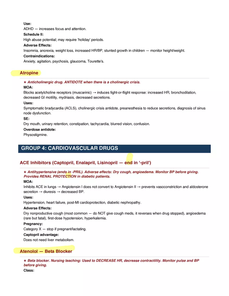 Final Exam Study Guide - Pharmacology - Page 19