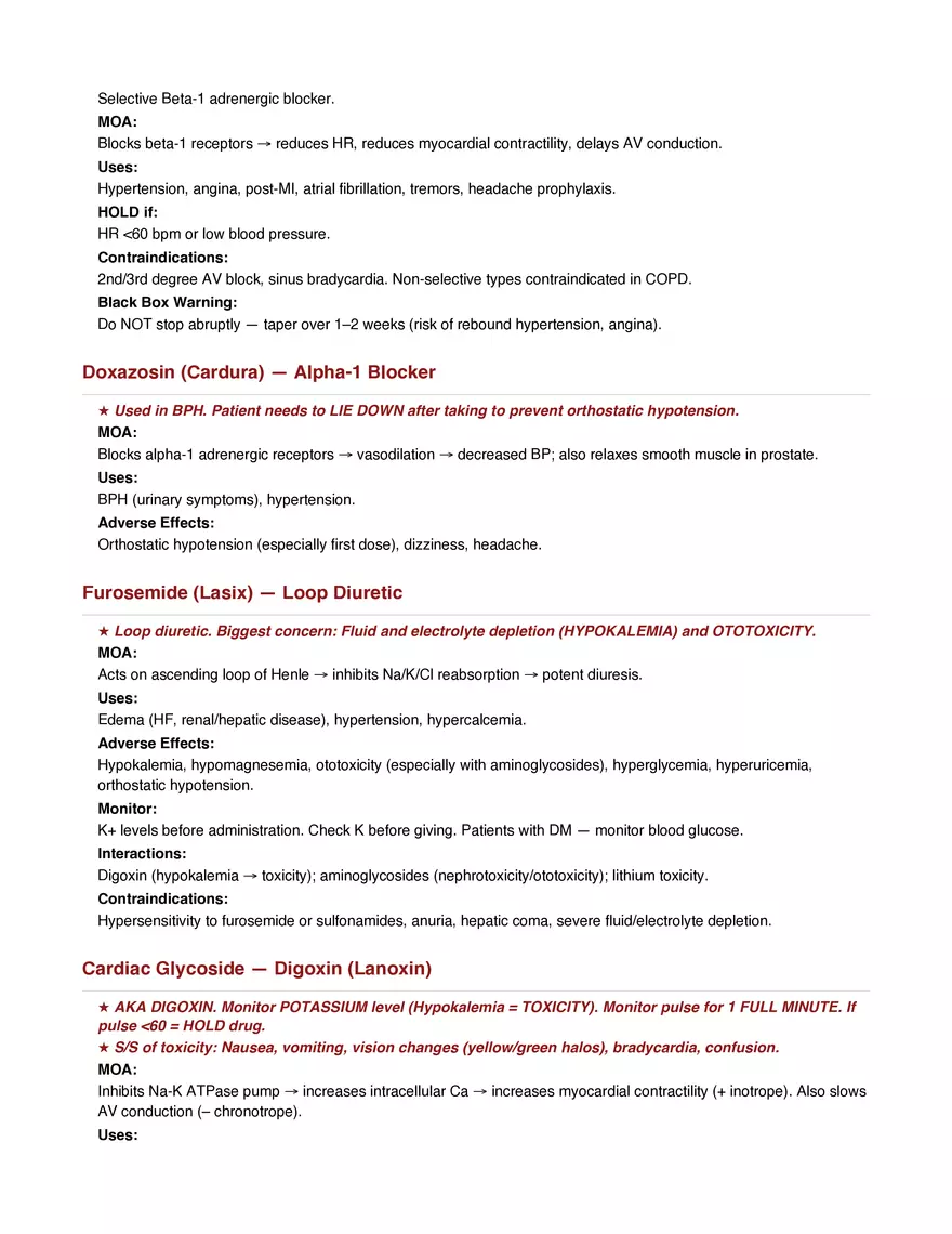 Final Exam Study Guide - Pharmacology - Page 20