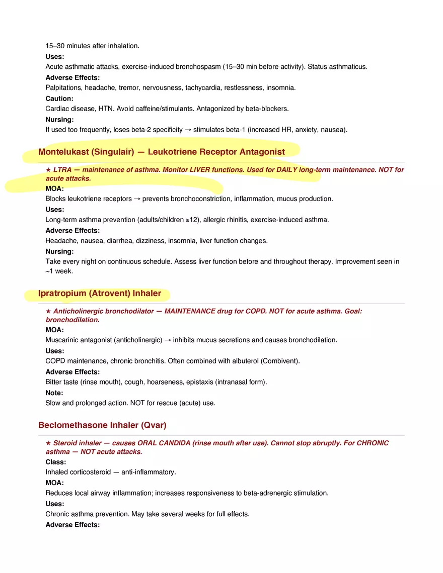 Final Exam Study Guide - Pharmacology - Page 3