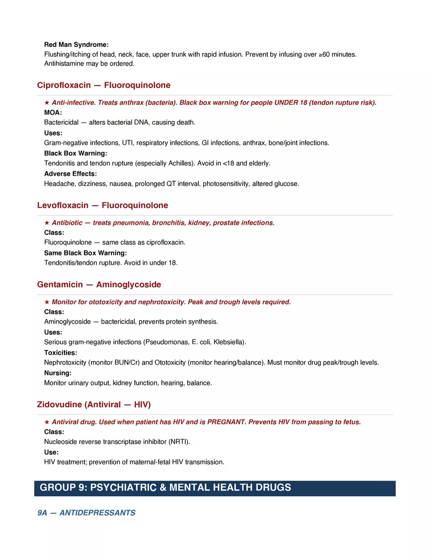 Final Exam Study Guide - Pharmacology - Page 6