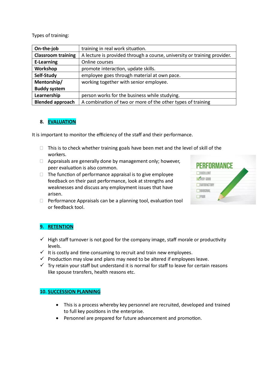 Human Resource Management Summary Notes - Page 5