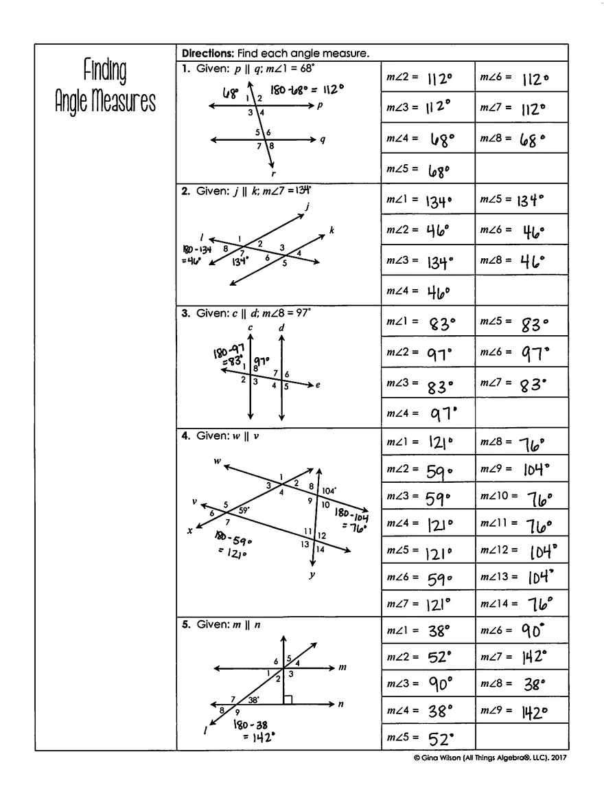 Angles Notes KEY - Page 2