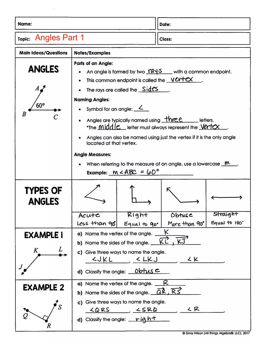 Angles Notes KEY - Page 5