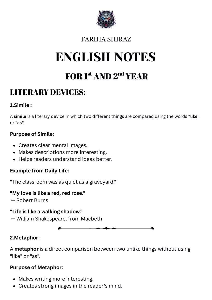 Literary Devices - Page 1