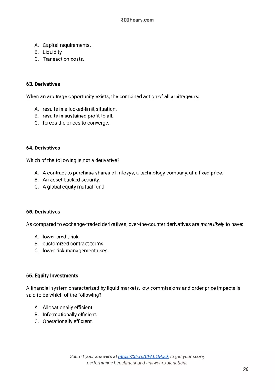 300 Hours - Free CFA Level 1 Mock Exam - Page 12
