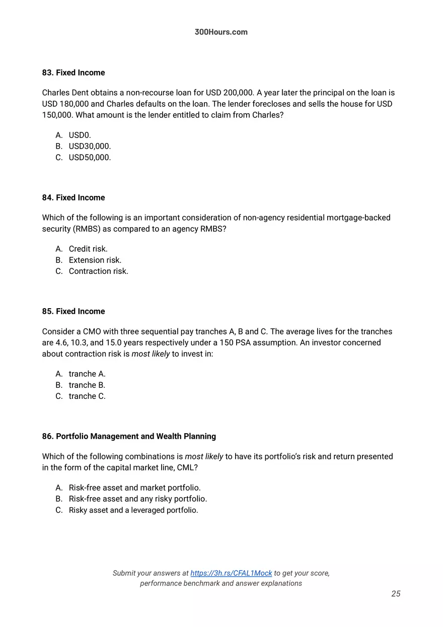 300 Hours - Free CFA Level 1 Mock Exam - Page 18