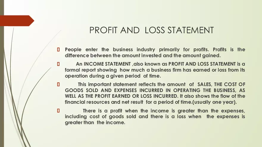 Lecture 3: Profit And Loss Statement - Page 2