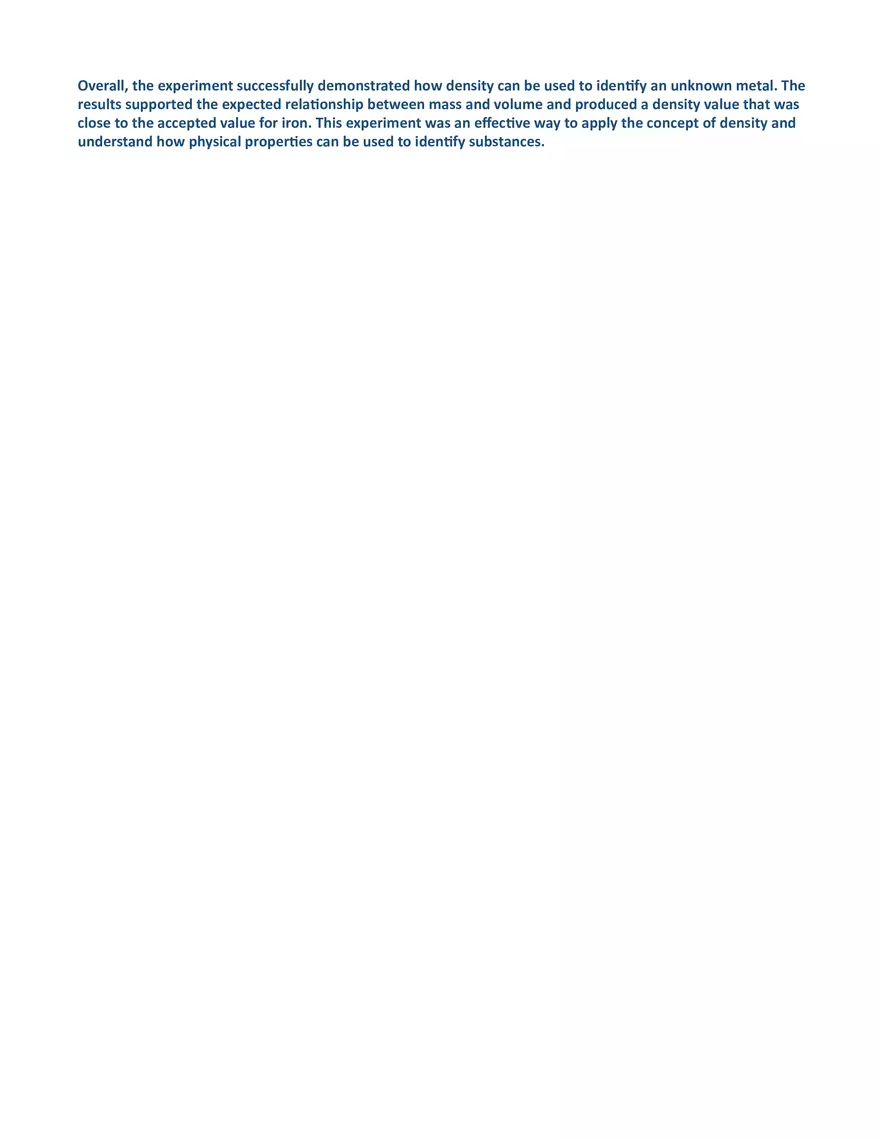 Lab 1 - Identification of Metals - Lab Report - Page 7